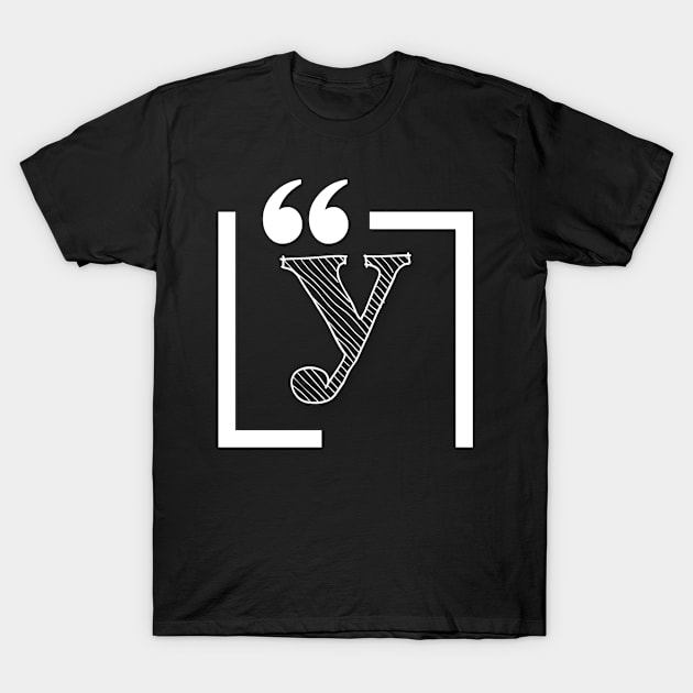 Letter Y: Monogram Initial letter y T-Shirt by EightBats